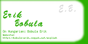 erik bobula business card